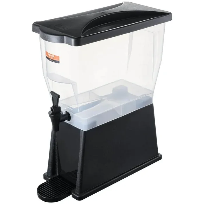 1.5 gal. Beverage Dispenser (2PC) Glass Drink Dispenser with Stainless Steel Spigot for Juice, Iced Tea, Water-Perfect
