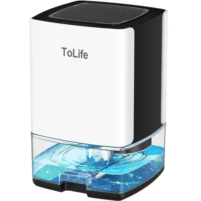 1.9 Pints 500 Sq. Ft. Portable Dehumidifiers for Home with 7 Colors LED Light and Auto-Off in White