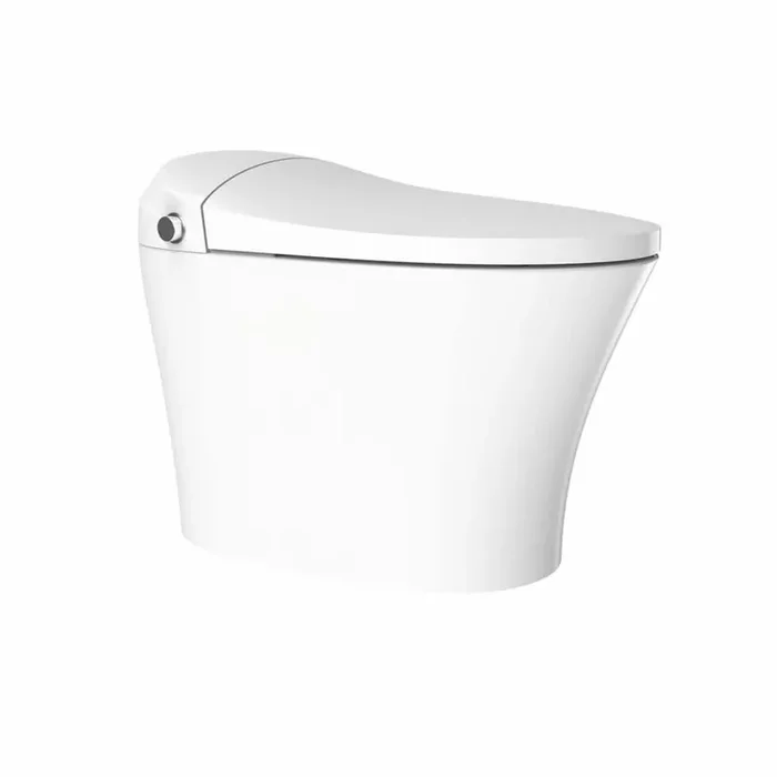 1-Piece 1.1 GPF High-Efficiency Single Flush Elongated Toilet in White with Built-in Tank, Heated Seat, and Auto Flush