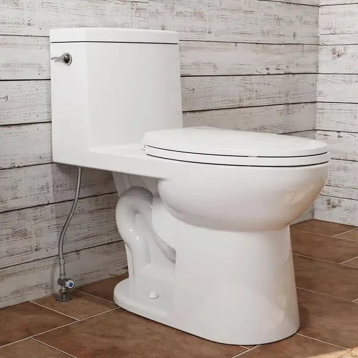 1-Piece 1.26 GPF Single Flush Elongated ADA Chair Height Traditional Toilet in White with Map Flush 1000g, Seat Include