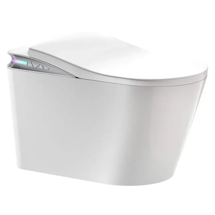 1-Piece 1.28 GPF Single Flush Elongated Smart Toilet with Bidet Seat Auto Open and Close Leakage Protection White