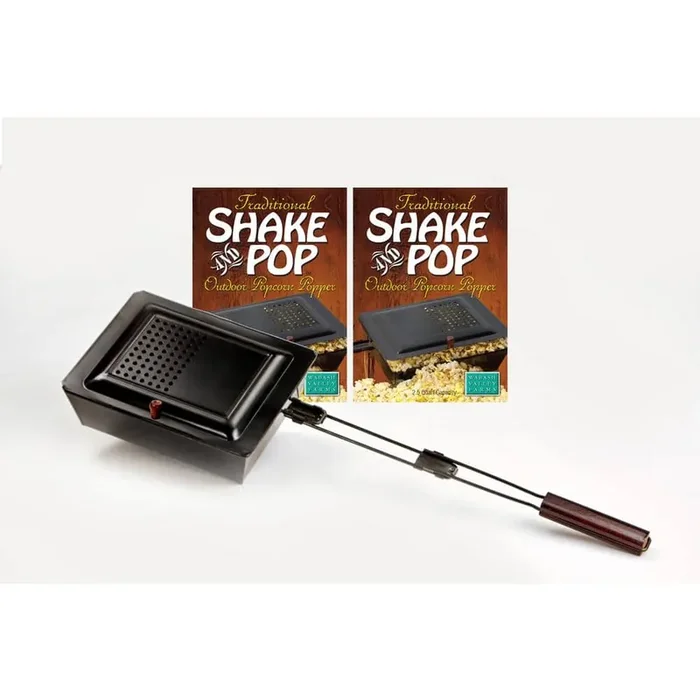 1-Piece Black Outdoor Popcorn Popper