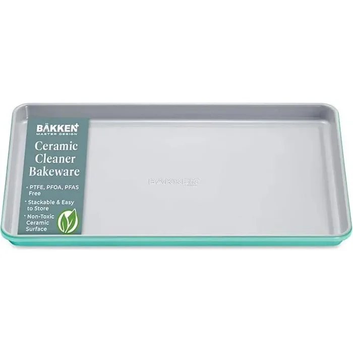 1-Piece Premium Non-Stick Ceramic Baking Sheet Pan Medium Size (15.5 in. x 10 in.) – Teal