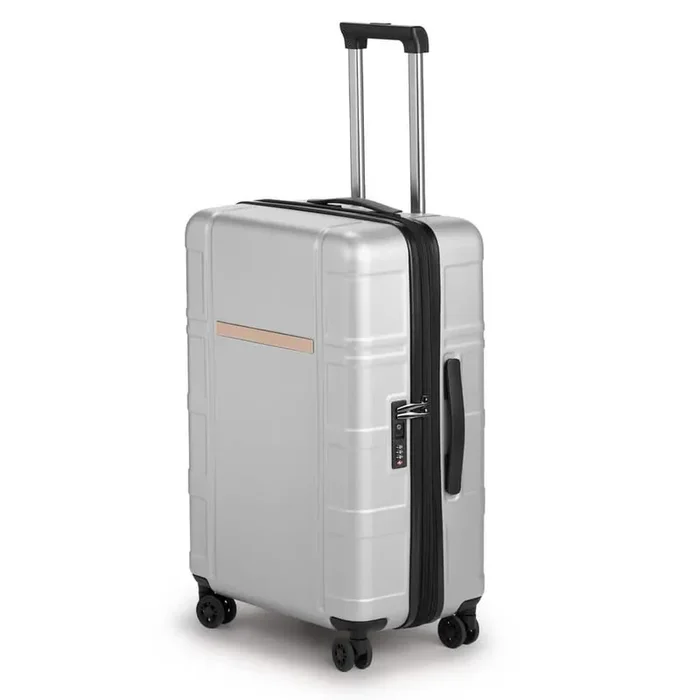 1-Piece Silver 24 in. ABS&PC with TSA Lock Expandable Spinner Carry on Hardshell Lightweight Luggage Set