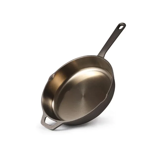 10.25″ Cast Iron Skillet, Pre-Seasoned Frying Pan with Bronze Finish