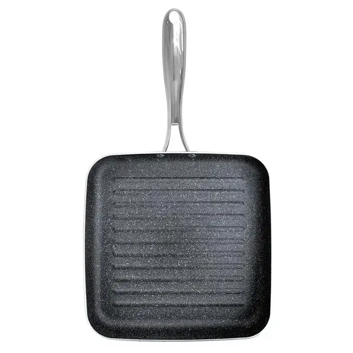 10.5 in. Aluminum Ultra-Durable Non-Stick Diamond Infused Grill Pan