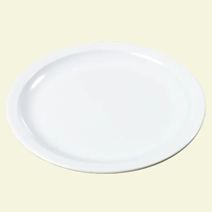 10 in. Diameter Melamine Plate in White (Case of 48)