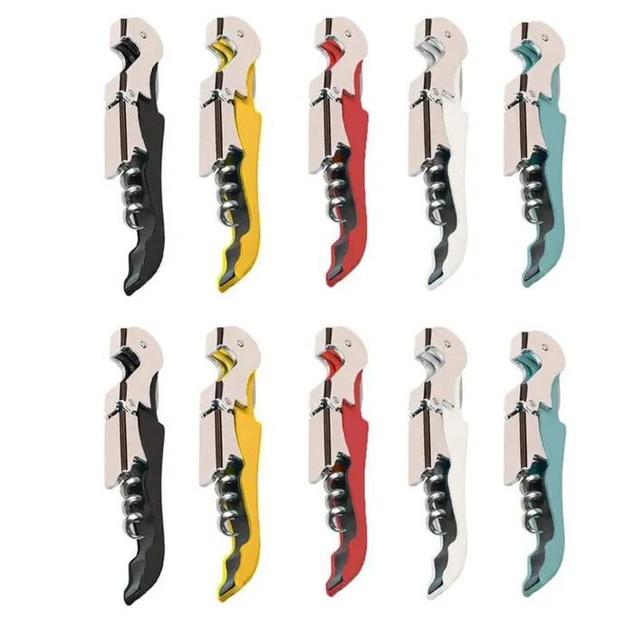 10-Piece Multi-color Professional Waiter Corkscrew Wine Openers Set, Wine Key with Heavy Duty Stainless Steel Hinges