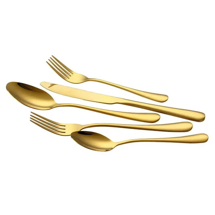 100 Pcs Gold Stainless Steel Flatware Set, Food-Grade Cutlery for 20, Mirror Finish Dishwasher Safe Utensils for Dining