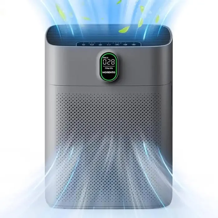 1076 Sq. Ft. Air Purifiers for Home with PM 2.5 Display Air Quality Sensor for Pet Hair, Double-sided Air Inlet in Gray