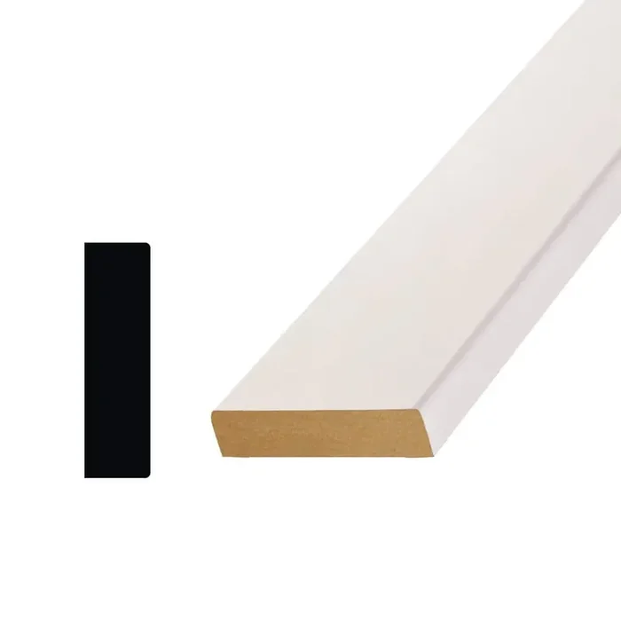 11/16 in. D x 2-1/2 in. W x 96 in. L Primed Pine Wood PFJ 1×3 S4S E2E Pack Casing Moulding