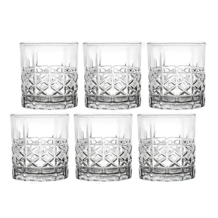 11 oz. Textured Double Old Fashion Glass (Set of 6)