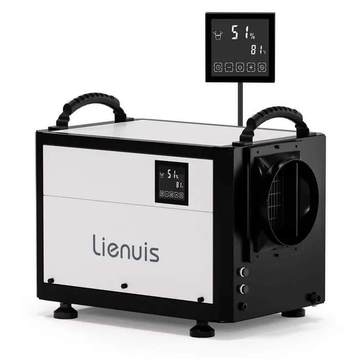110 pt. 2,000 sq. ft. Bucketless Commercial Dehumidifier in White with Auto Defrost for Large Space