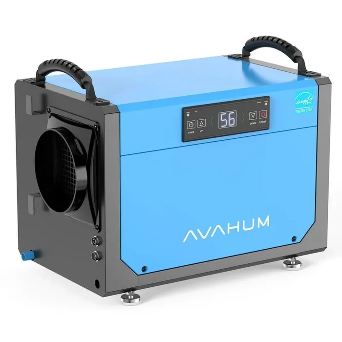 113 pt. 1,700 sq. ft. Bucketless Energy Star Commercial Dehumidifier in Blue with Auto Defrost for Basement