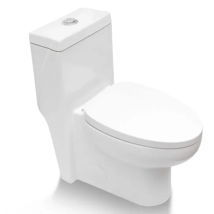 12 in.Rough In 1.1/1.6 GPF Dual Flush 1-Piece Elongated Toilet in White Seat Included