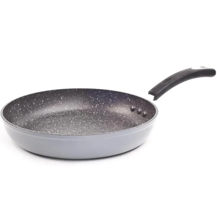 12 in. Stone Frying Pan with 100% APEO and PFOA-Free Stone-Derived Non-Stick Coating from Germany in Granite Gray