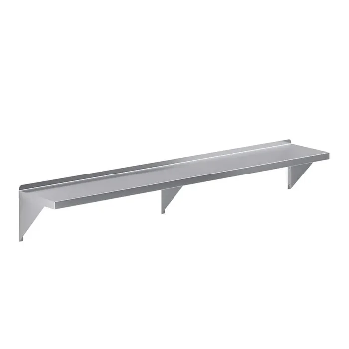 12 in. W x 72 in. D Stainless Steel Wall Shelf Square Edge Kitchen, Restaurant, Garage, Laundry Decorative Wall Shelf