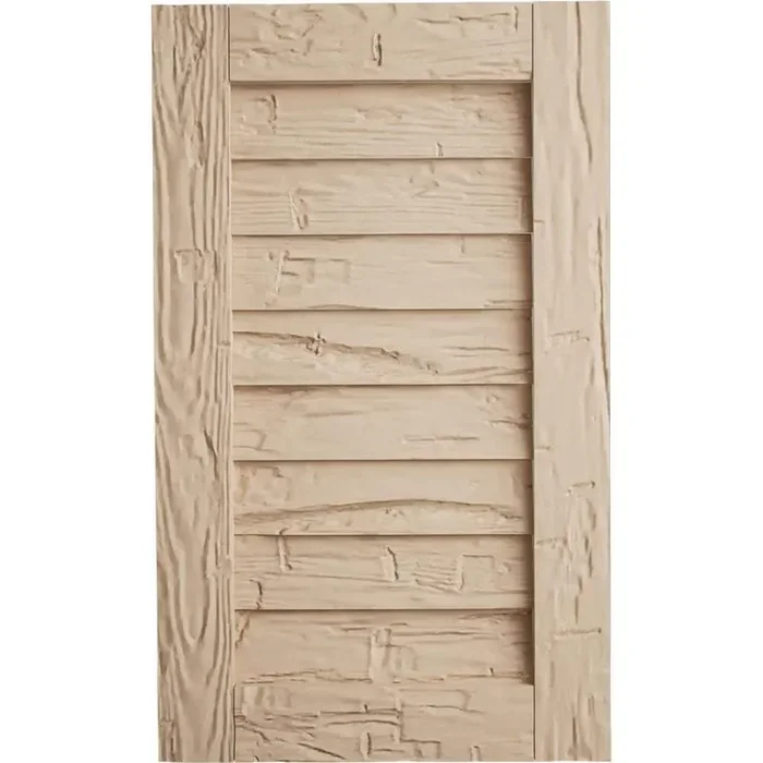 12 in. x 24 in. Rectangular Hand Hewn Polyurethane Timberthane Faux Wood Non-Functional Paintable Gable Vent