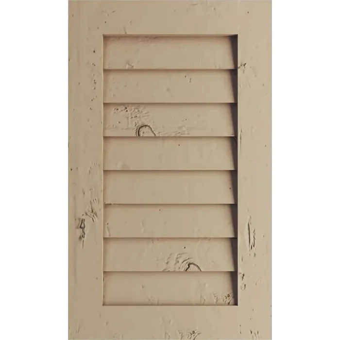 12 in. x 24 in. Rectangular Knotty Pine Polyurethane Timberthane Faux Wood Non-Functional Paintable Gable Vent
