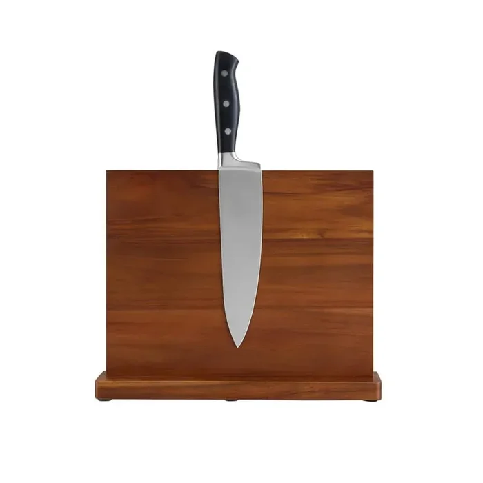 12-Knife Magnetic Knife Block Holder Double Sided Magnetic Knife Stand Storage Wood Knives Knife Block