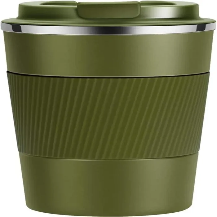 12 oz. Stainless Steel Vacuum Insulated Tumbler Coffee Travel Mug Spill Proof with Lid, Green