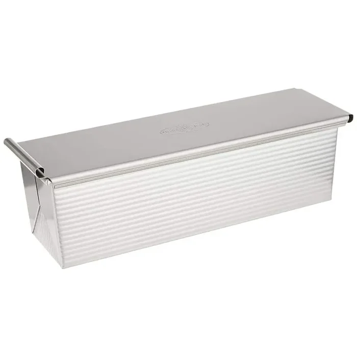 13 x 4 in. Bakeware Pullman Loaf Pan with Cover, Nonstick Quick Release Coating Aluminized Steel