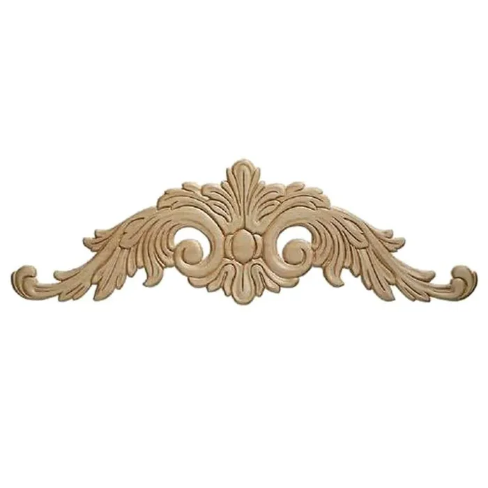 13802PK 9/32 in. x 23-5/8 in. x 7-11/16 in. Birch Acanthus Onlay Ornament Moulding