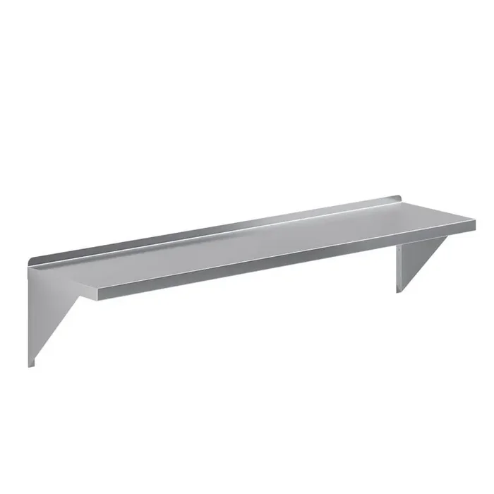 14 in. W x 60 in. D Stainless Steel Wall Shelf Square Edge Kitchen, Restaurant, Garage, Laundry Decorative Wall Shelf