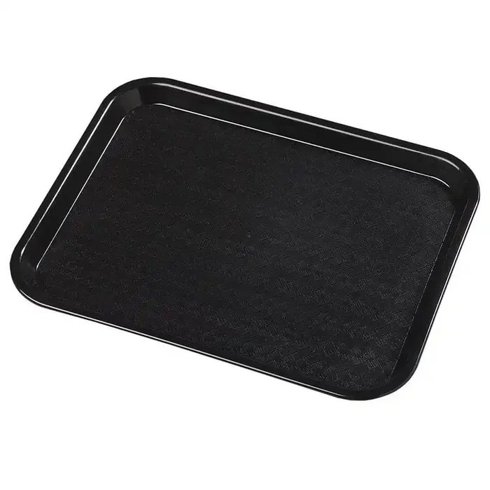 14 in. x 18 in. Polypropylene Tray in Black (Case of 12)