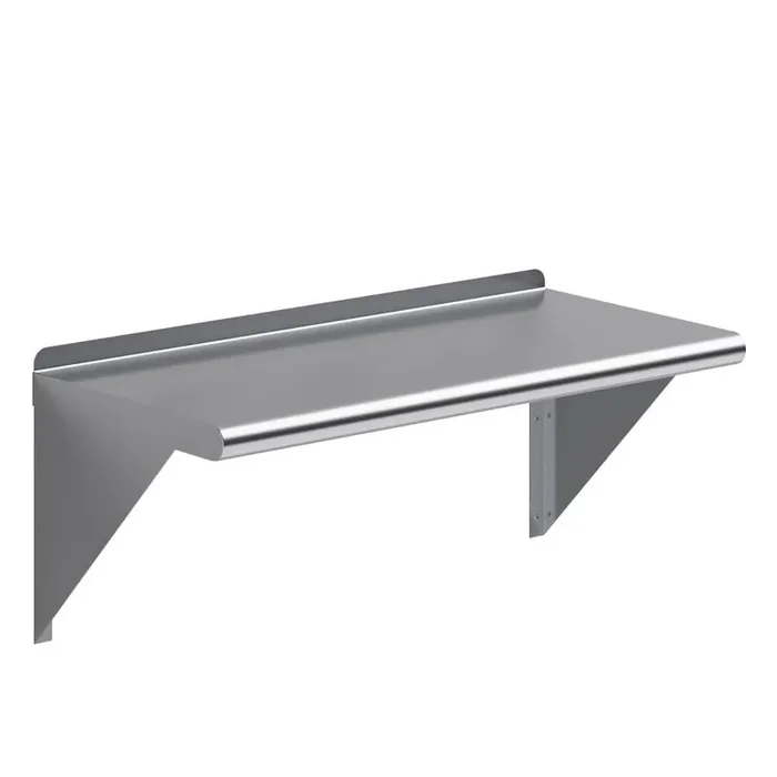 14 in. x 30 in. Stainless Steel Wall Shelf Kitchen, Restaurant, Garage, Laundry, Utility Room Metal Shelf with Brackets
