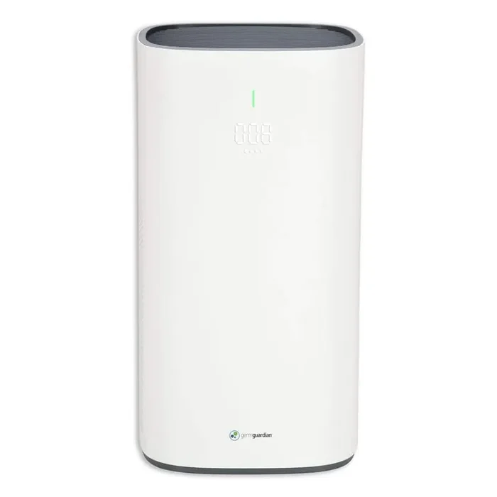 1440 sq. ft. 360° HEPA Filter Console Air Purifier 19 in. White for Home, UV-C, Air Quality Monitor, Smoke, Dust, Odors