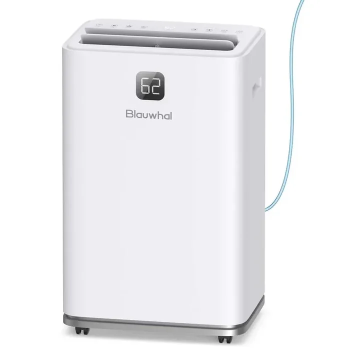 150 pt. 8,000 sq. ft. Energy Star Dehumidifier with Bucket for Wetroom, Basement and Garage with Auto Defrost in. White