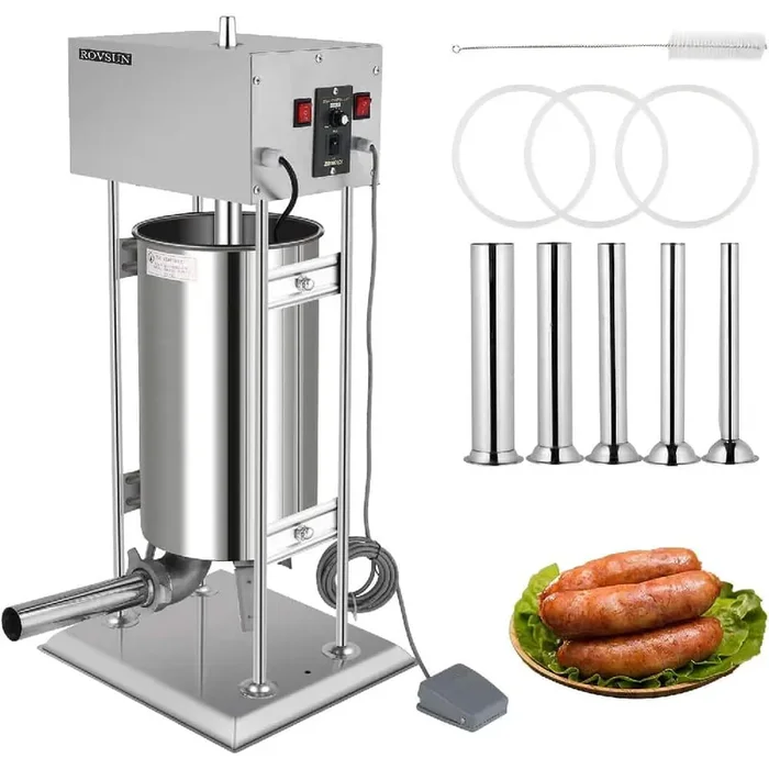15L Electric Sausage Stuffer Maker in Silver