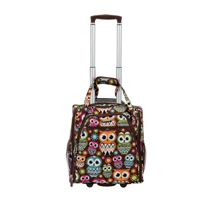 16.5 in. H Owl Melrose Wheeled Underseat Carry-On Suitecase