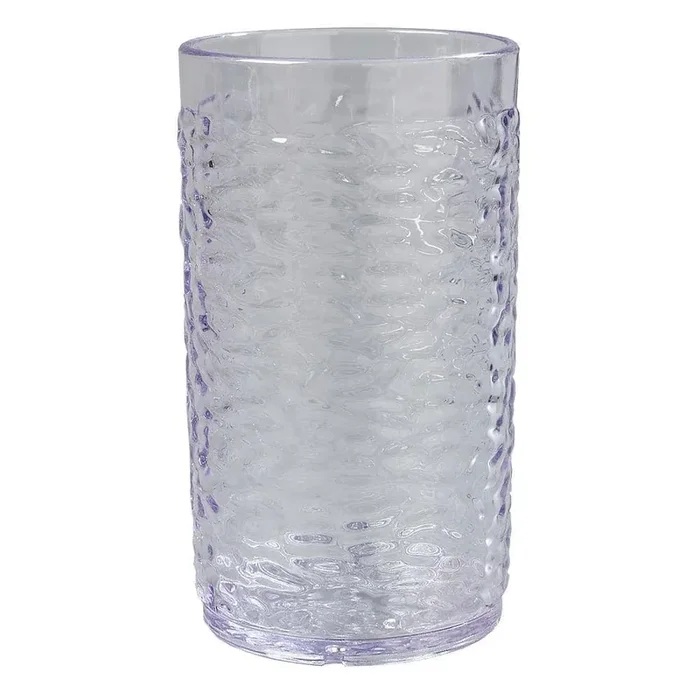 16.7 oz. SAN Plastic Pebble Optic Tumbler in Clear (Case of 24)