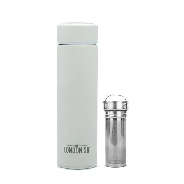 16 oz Pearl White Stainless Steel Tea Infuser Bottle