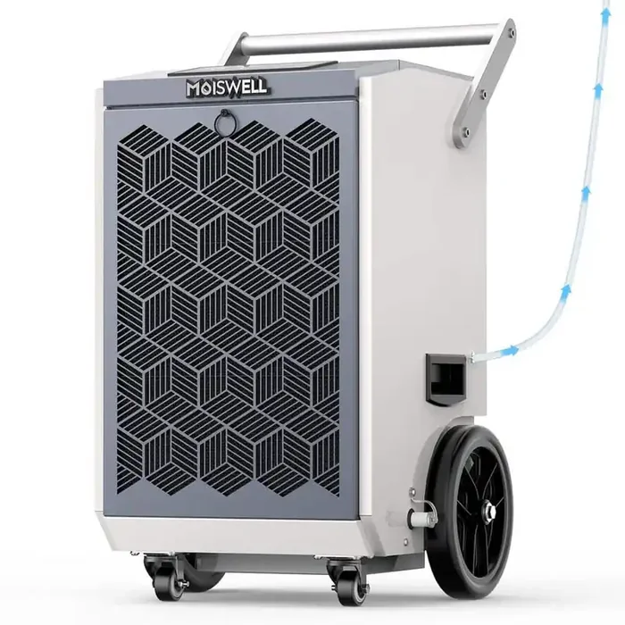 160 pt. 7,000 sq. ft. Bucketless Commercial Dehumidifier with Pump Drain Hose for Basement Warehouse in. White