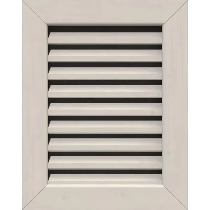17 in. x 41 in. Rectangular Primed Smooth Pine Wood Paintable Gable Louver Vent