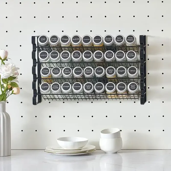 18×11 in. Spice Rack Organizer for Cabinet, Spice Organizer with 36-Empty Spice Jars, Lids, Spice Labels, for Countertop