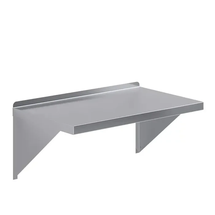 18 in. W x 30 in. D Stainless Steel Wall Shelf Square Edge Kitchen, Restaurant, Garage, Laundry Decorative Wall Shelf