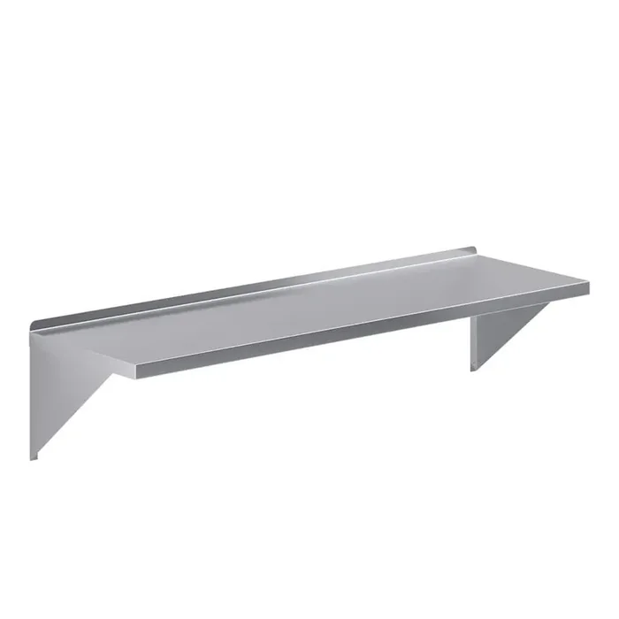 18 in. W x 60 in. D Stainless Steel Wall Shelf Square Edge Kitchen, Restaurant, Garage, Laundry Decorative Wall Shelf