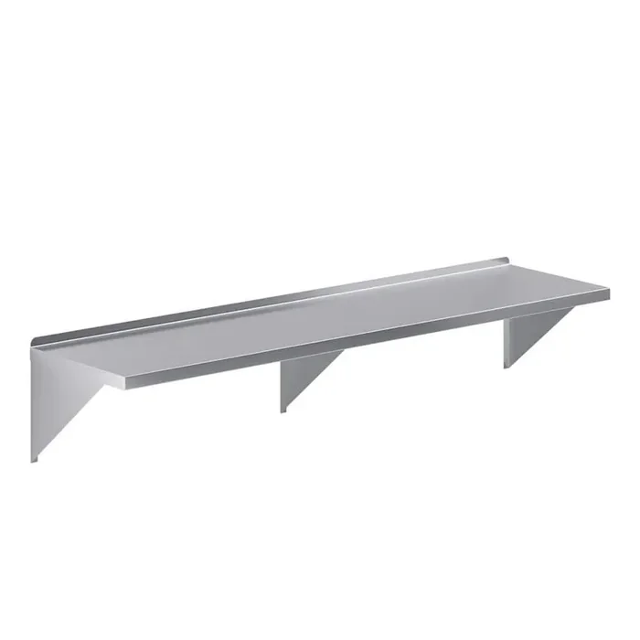 18 in. W x 72 in. D Stainless Steel Wall Shelf Square Edge Kitchen, Restaurant, Garage, Laundry Decorative Wall Shelf