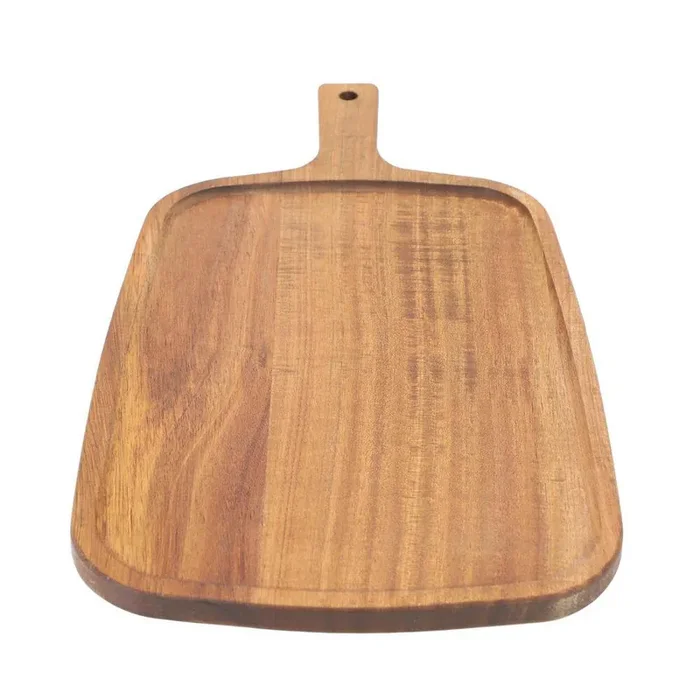 18 Inch Acacia Wood Rectangle Serving Board with Handle