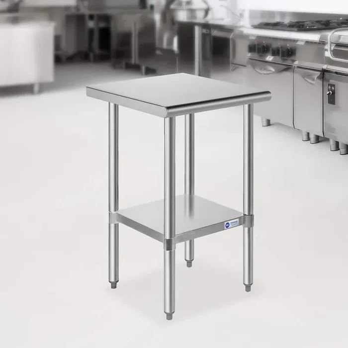 18 x 24 In. Stainless Steel Kitchen Utility Table with Bottom Shelf