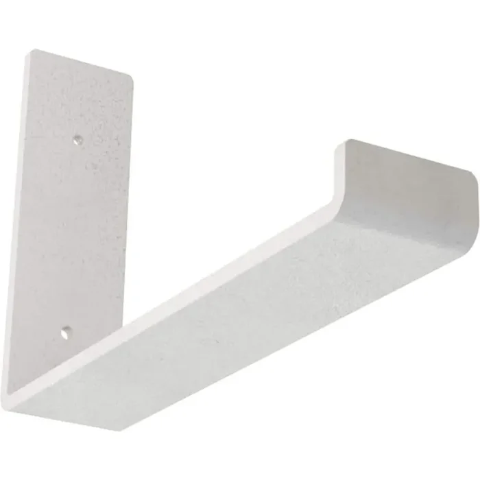 2 in. x 6 1/2 in. x 10 in. Hammered White Steel Hanging Shelf Bracket