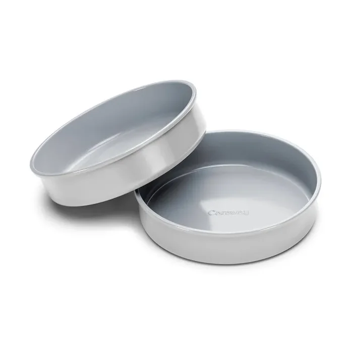 2-Piece Ceramic Circle Pan Duo Cookware Set in Gray