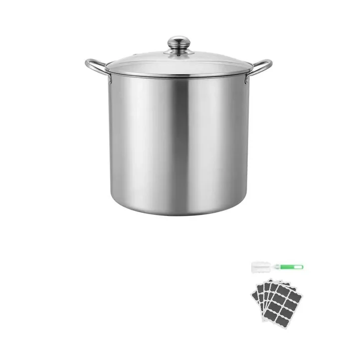 21 qt. Canning Pot with Rack and Lid, 3 Pcs, Corrosion Resistant Food Storage, Canning Tools Set, Stainless Steel