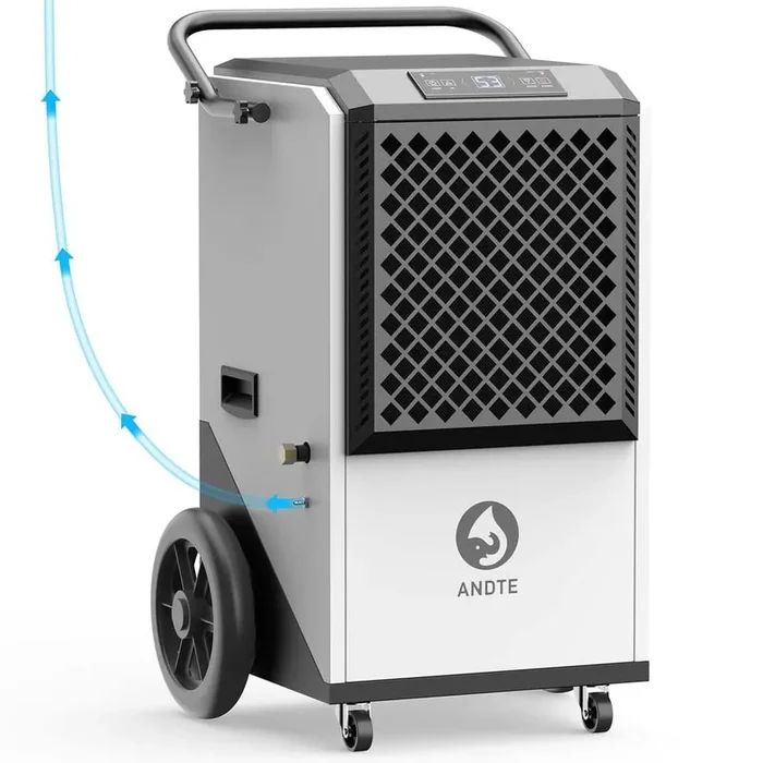 250 pt. 8,000 sq.ft. Heavy Duty Quiet Dehumidifier in White, with Pump and Drain Hose for Basement, Garge, Auto Defrost