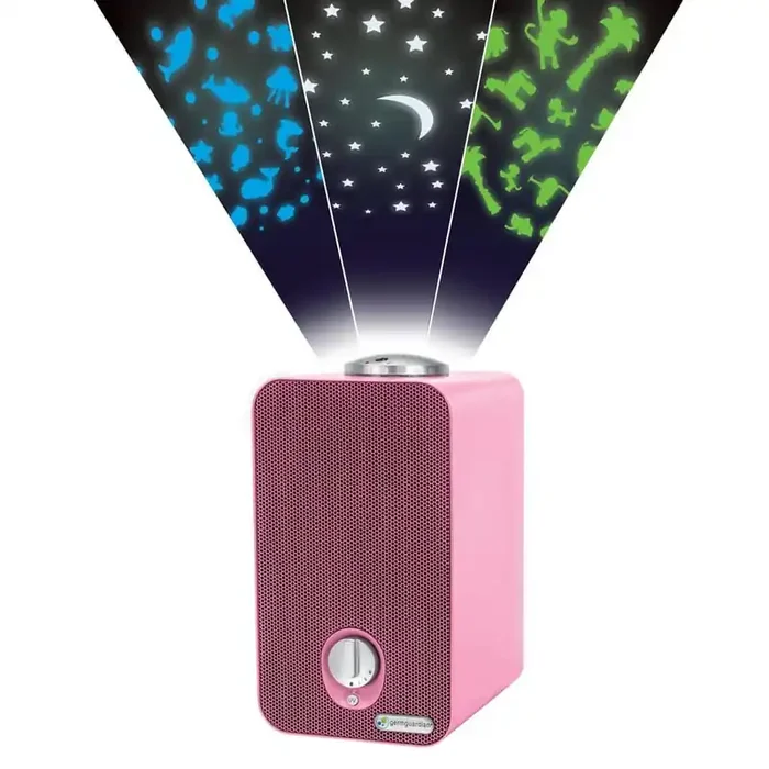 263 sq. ft. HEPA Filter Tabletop Air Purifier 11.5 in. Pink for Home, UV-C, Nightlight Projector, Dust, Odors, Allergens