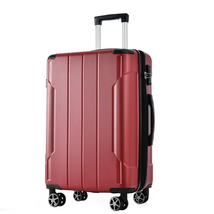 29.9 in. Red ABS Hardside Spinner Luggage 28 in. Suitcase with 3-Digit TSA Lock, Telescoping Handle, Wrapped Corner
